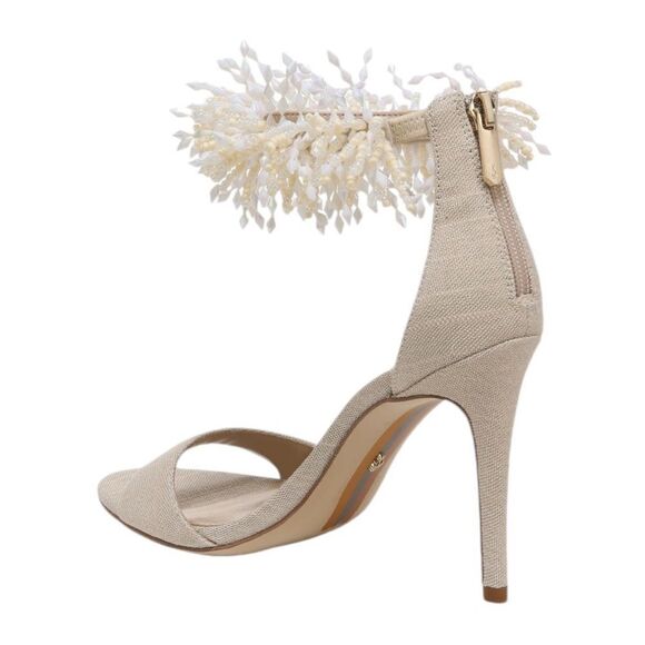 NWT SAM EDELMAN GILLIE ANKLE STRAP SANDAL HEELS WOMENS SIZE 7/8/9 *SPARKLY* - Picture 3 of 10